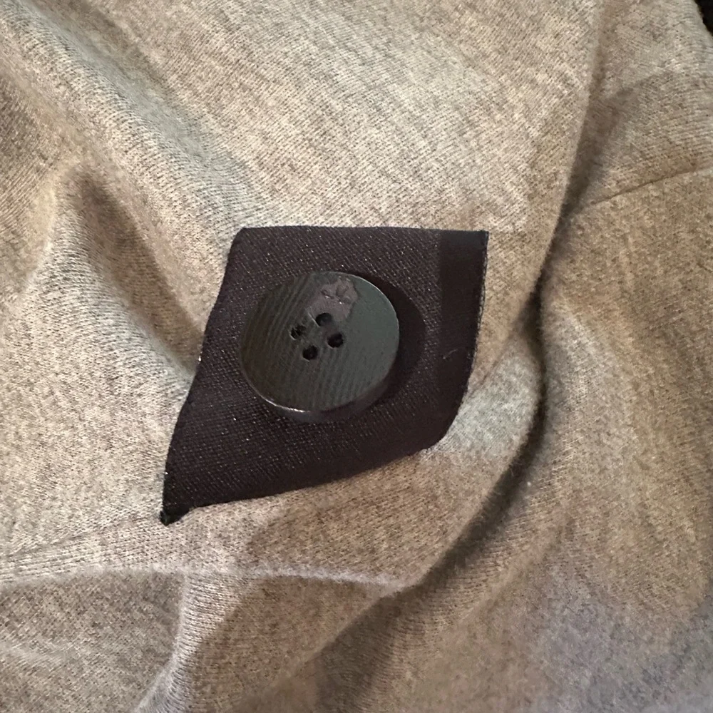 Men's Black Double-Breasted Peacoat w/Skull buttons & sweatshirt lining - Picture 12 of 12